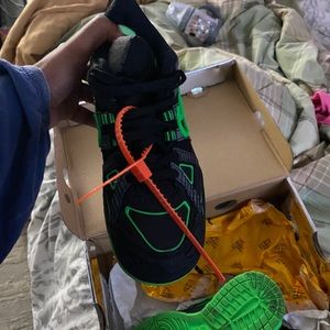 Off-white neon green sneaker rubber dunks